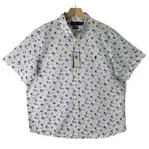 Ralph Lauren Marlin Seersucker Classic Untucked Fit Shirt Mens XL NWT $110